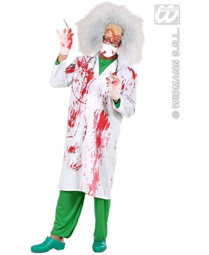 Dokter & Tandarts Kostuum | Bloederige Doktersjas Dr Horror Kostuum Man | Small | Halloween | Verkleedkleding