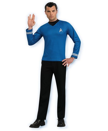 "Blauw Star Trek™ shirt voor mannen - Verkleedkleding - Medium"