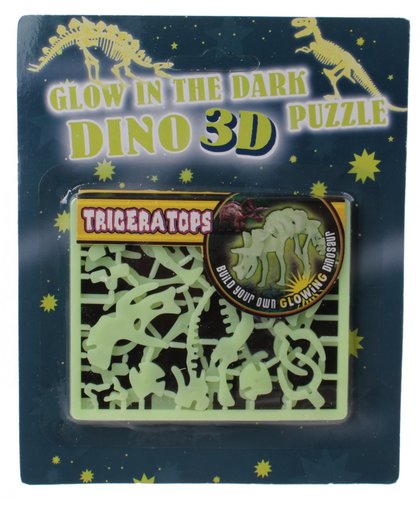 Free And Easy 3d Puzzel Glow In The Dark 17 Cm Triceratops