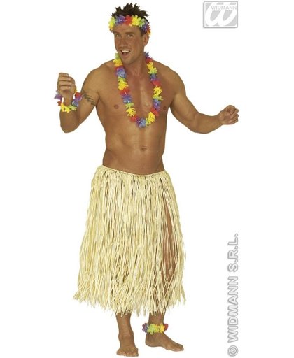 Hawaii & Carribean & Tropisch Kostuum | Hawaiirokje Naturel Kostuum | One Size | Carnaval kostuum | Verkleedkleding