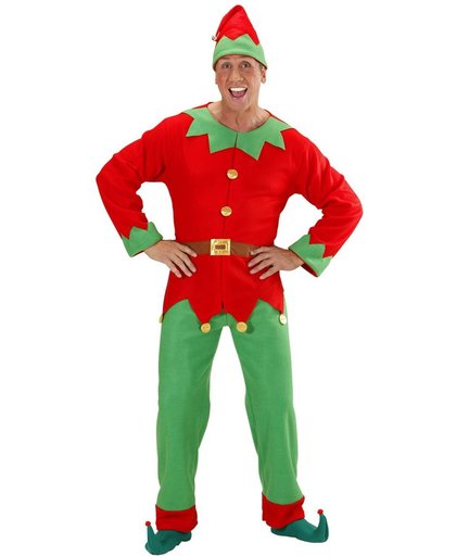 Kerst & Oud & Nieuw Kostuum | Elf Man Santas Hulpje Kostuum | Large | Kerst | Verkleedkleding