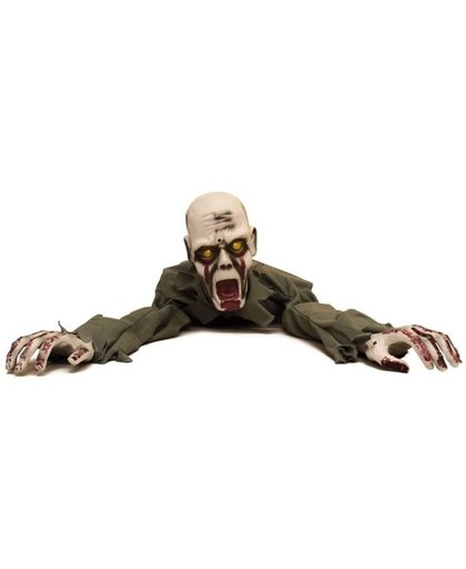 Halloween - Halloween versiering kruipende zombie met licht en geluid 100 cm