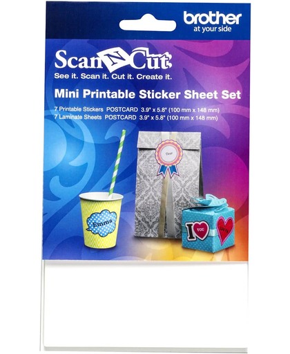 ScanNCut Printbare Stickervellen - Mini Formaat - 10 x 14,8 cm