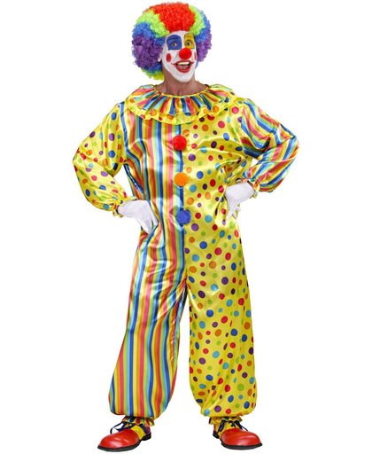 Clown & Nar Kostuum | Veelkleurige Clown Jumpsuit | Volwassen | Large | Carnaval kostuum | Verkleedkleding