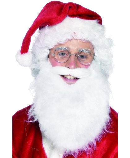 Kerstmanbaard - Eenvoudige baard + snor voor een kerstman outfit