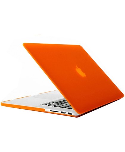 Frosted Hard Plastic Protection hoesje voor Macbook Pro Retina 13.3 inch(Oranje)