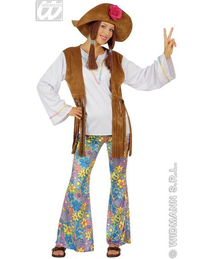 Hippie Kostuum | Hippie Vrouw, Woodstock Love And Peace Kostuum | Small | Carnaval kostuum | Verkleedkleding