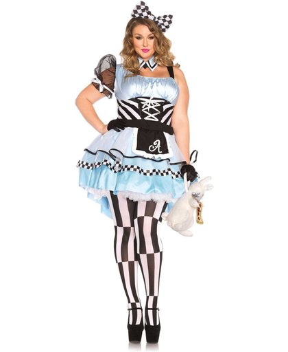Alice In Wonderland Kostuum | Psychedelische Sexy Alice In Wonderland Plus Size | Vrouw | XL / XXL | Carnaval kostuum | Verkleedkleding