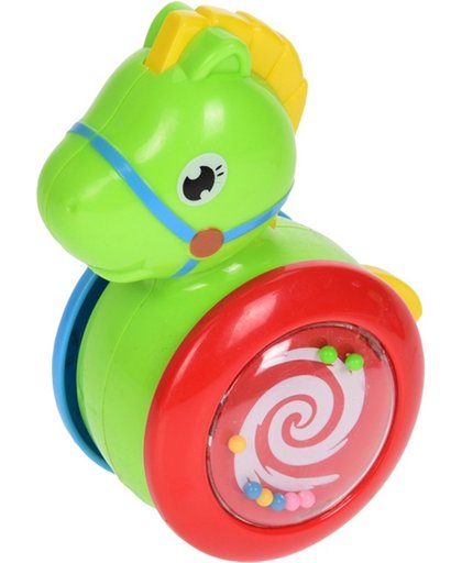Free And Easy Babyspeelgoed Rollend Paard Groen 11 Cm