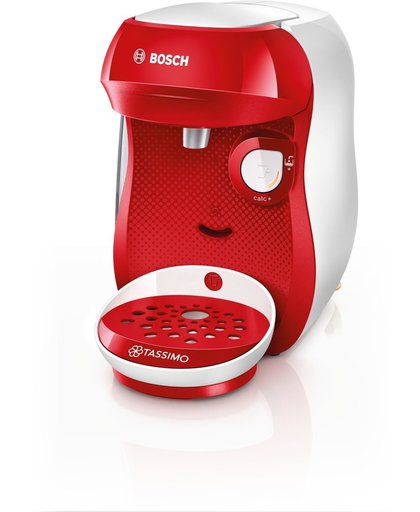 Bosch TAS1006 koffiezetapparaat Vrijstaand Koffiepadmachine Rood, Wit 0,7 l Volledig automatisch