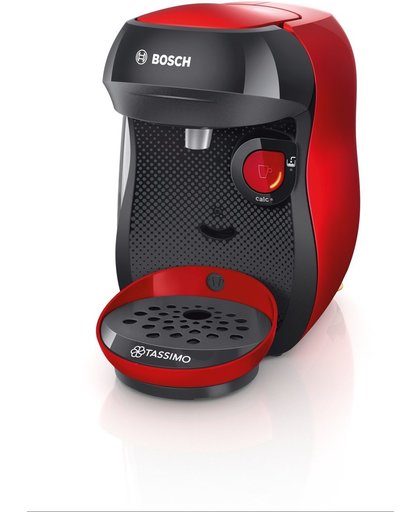 Bosch TAS1003 koffiezetapparaat Vrijstaand Koffiepadmachine Zwart, Rood 0,7 l Volledig automatisch