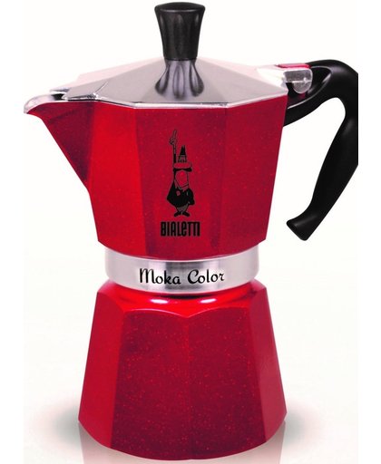 Bialetti Moka Express Vrijstaand Handmatige koffiezetter met druppelfilter Rood 6 kopjes Handmatig