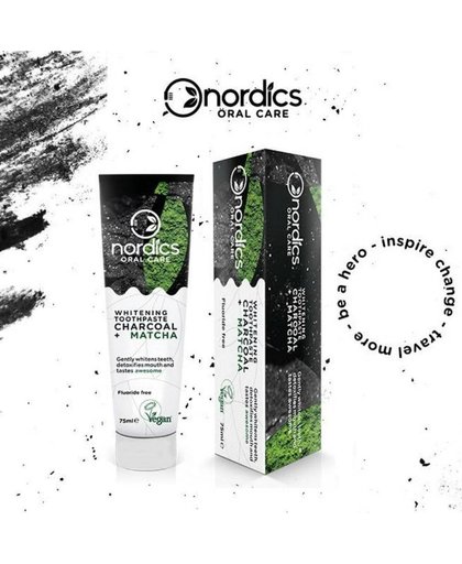 Nordics Charcoal Matcha Whitening Toothpaste 75ml