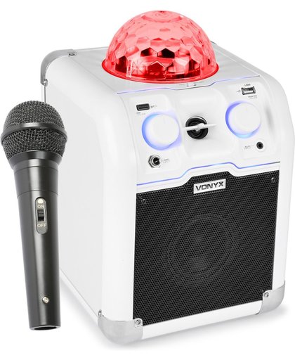 Vonyx accu 50W karaoke set SBS50W met Bluetooth, lichteffect, microfoon en echo