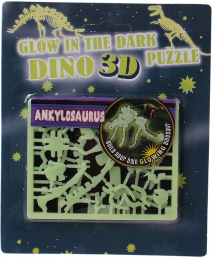 Free And Easy 3d Puzzel Glow In The Dark 17 Cm Ankylosaurus