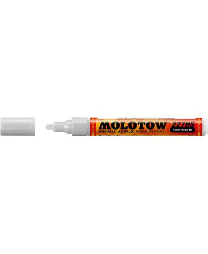 Molotow ONE4ALL 4mm Acryl Marker - Lichtgrijs - Geschikt voor vele oppervlaktes zoals canvas, hout, steen, keramiek, plastic, glas, papier, leer...