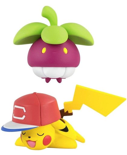 Tomy Speelfiguren Pokémon Bounsweet & Pikachu 5 Cm