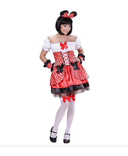 Mickey & Minnie Mouse Kostuum | Ontwapenend Muisje Rood | Vrouw | Small | Carnaval kostuum | Verkleedkleding