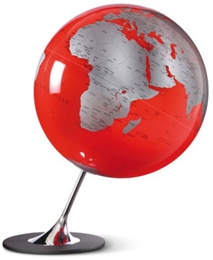 Globe Anglo Red 25cm diameter metaal / chrome