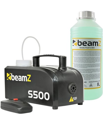 BeamZ S500 rookmachine inclusief 1250ml rookvloeistof