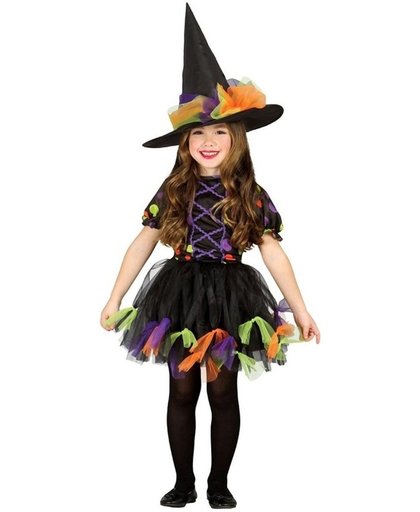 Halloween - Zwart heksen kostuum voor meisjes 7-9 jaar (122-134)