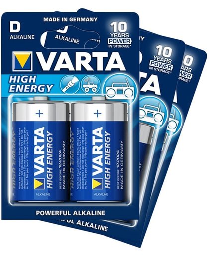 Batterijen D (6x) - Set van 6 Varta D batterijen (o.a. voor Vonyx MEG040 megafoon)