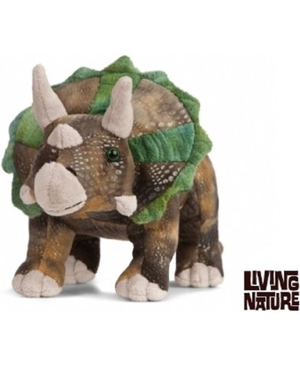 Triceratops bruin groen, Dinosaurus, Knuffel, Living Nature