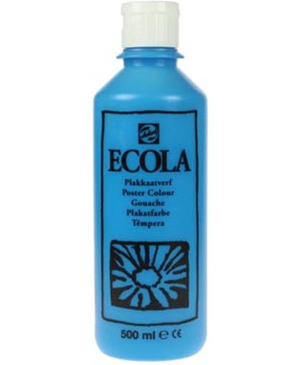 Plakkaatverf Ecola flacon van 500 ml, lichtblauw