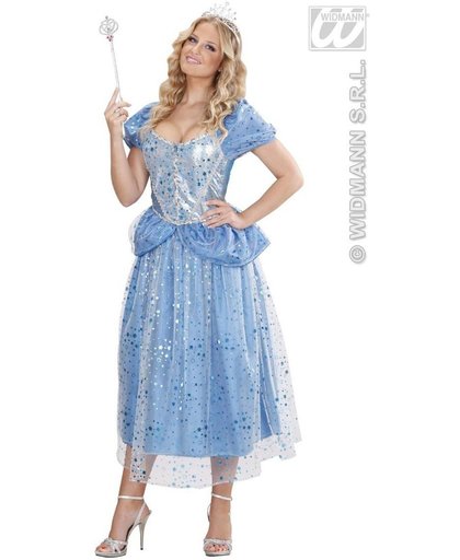 Elfen Feeen & Fantasy Kostuum | Prinses-Fee Blauw Blue Fairy Kostuum Vrouw | Medium | Carnaval kostuum | Verkleedkleding