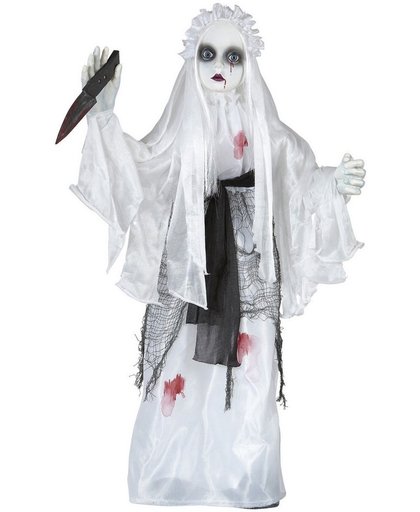 Griezelige bruid versiering met geluid Halloween  - Feestdecoratievoorwerp - One size