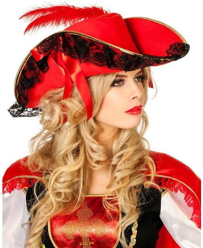 Luxe piraten/garde hoed rood