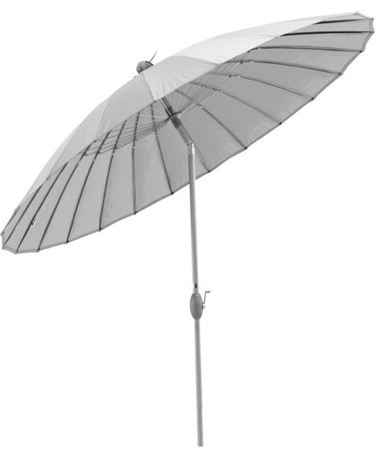 SORARA Shanghai Parasol – Grijs – Ø 260 cm - Slinger- en Knikmechanisme – Rond