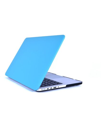 Macbook Case voor MacBook Pro Retina 15 inch uit 2014 / 2015 - Laptoptas - PU Hard Cover - Licht Blauw