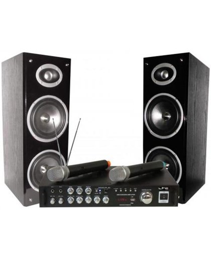 LTC Audio Karaoke set met met display Bluetooth & 2 draadloze microfoons