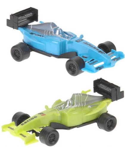 Free And Easy Raceauto's Groen/blauw 2 Stuks