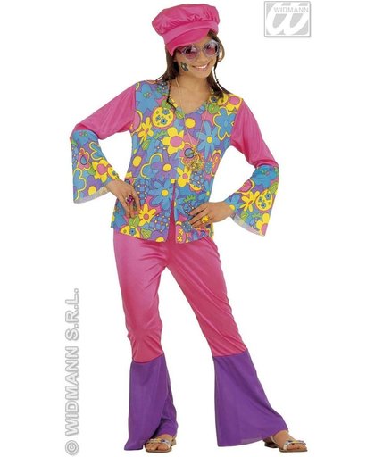 Hippie Kostuum | Hippie Meisje Ms Love Kostuum | Maat 128 | Carnaval kostuum | Verkleedkleding