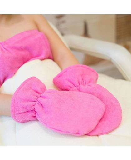 Mega Beauty Shop Badstof handschoenen Donker Roze