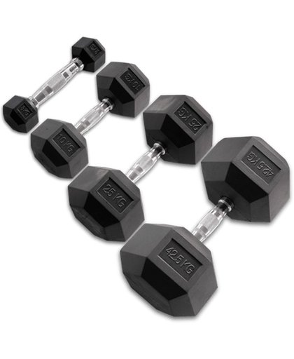 Body-Solid Hexagon Rubber Dumbbell 2 x 25 KG