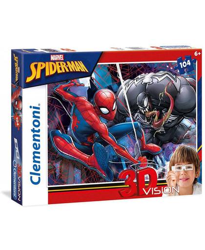 Clementoni 3D Puzzel Spiderman, 104st. Afmeting artikel: 33,5 x 23,5 cm