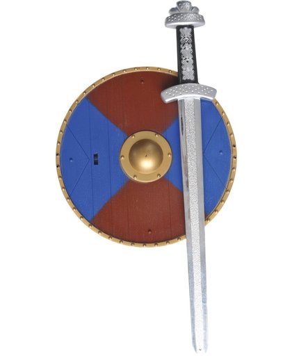 Vikingset met Schild (20cm) en Zwaardje ( 40cm)