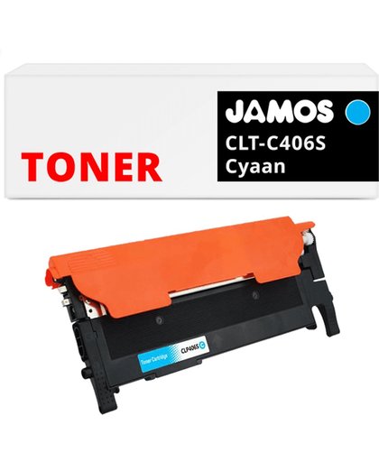 Jamos - Tonercartridge / Alternatief voor de Samsung CLT-C406S Toner Cyaan