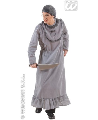 Bejaard Kostuum | Gekke Grootmoeder Insane Grandma Kostuum Man | XL | Halloween | Verkleedkleding