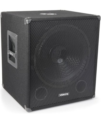 Vonyx SMWBA15MP3 actieve 600W subwoofer met Bluetooth en uitgangen voor twee passieve speakers