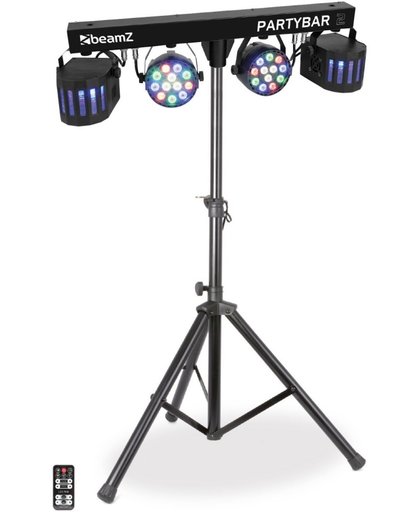 BeamZ PartyBar2 complete lichtset met 2x LED Derby & 2x LED par spot + statief