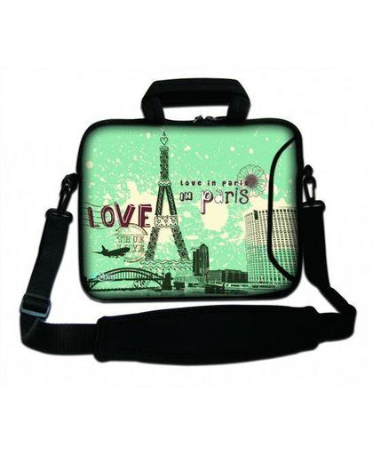 Sleevy 17.3 inch laptoptas Love in Paris