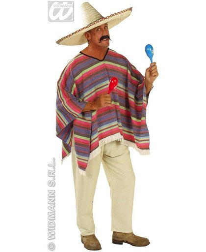 Veelkleurige Mexicaanse poncho voor volwassenen - Verkleedkleding
