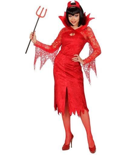 Duivel Kostuum | Rode Duivelse Dame | Vrouw | Large | Halloween | Verkleedkleding