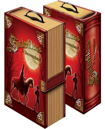 2x Sinterklaas boek cadeaudoos/ cadeauverpakking
