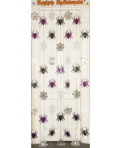 "Gordijn met spinnen Halloween  - Feestdecoratievoorwerp - One size"