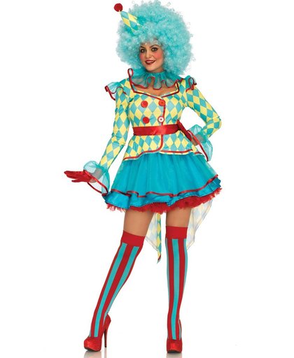 Clown & Nar Kostuum | Luxe Carnavals Clown | Vrouw | Medium | Carnaval kostuum | Verkleedkleding